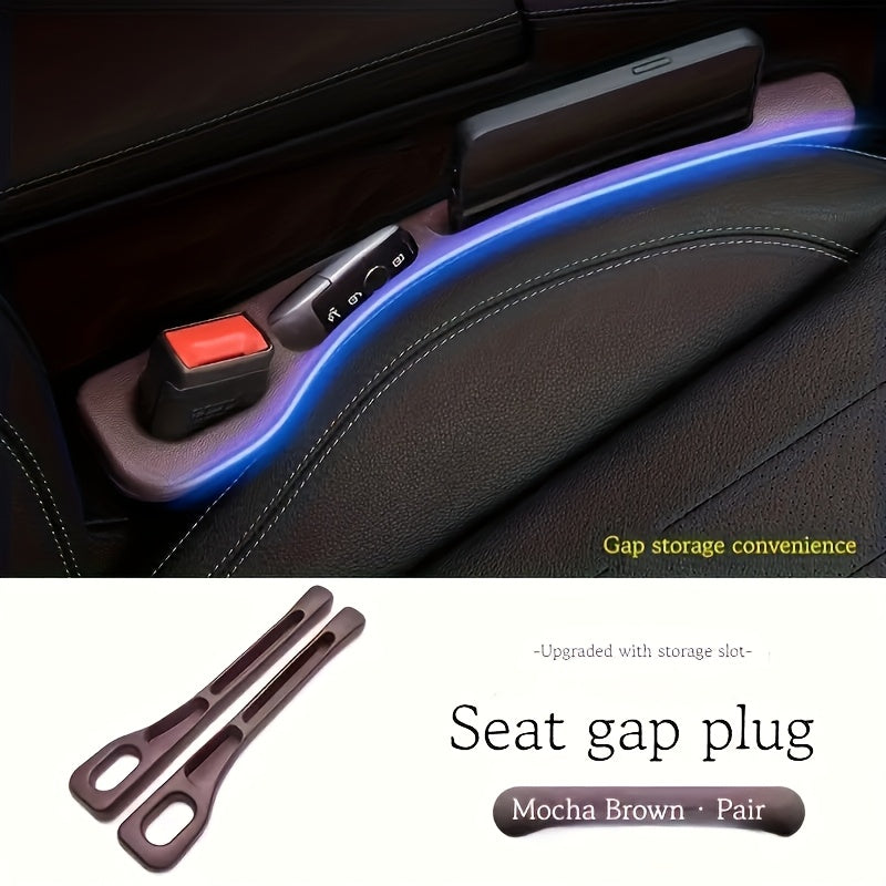 2PCS Car Seat Gap Filler Set with Phone Card Holder Multi-Functional Storage
