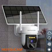 Wireless Outdoor Solar Security Camera 3MP Pan-Tilt 360° Night Vision Motion Detection Two-Way Audio Spotlight Siren Cloud SD Storage