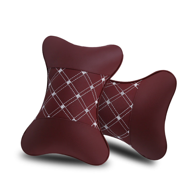 Unisex Synthetic Leather Car Headrest Cushion for Fatigue Relief