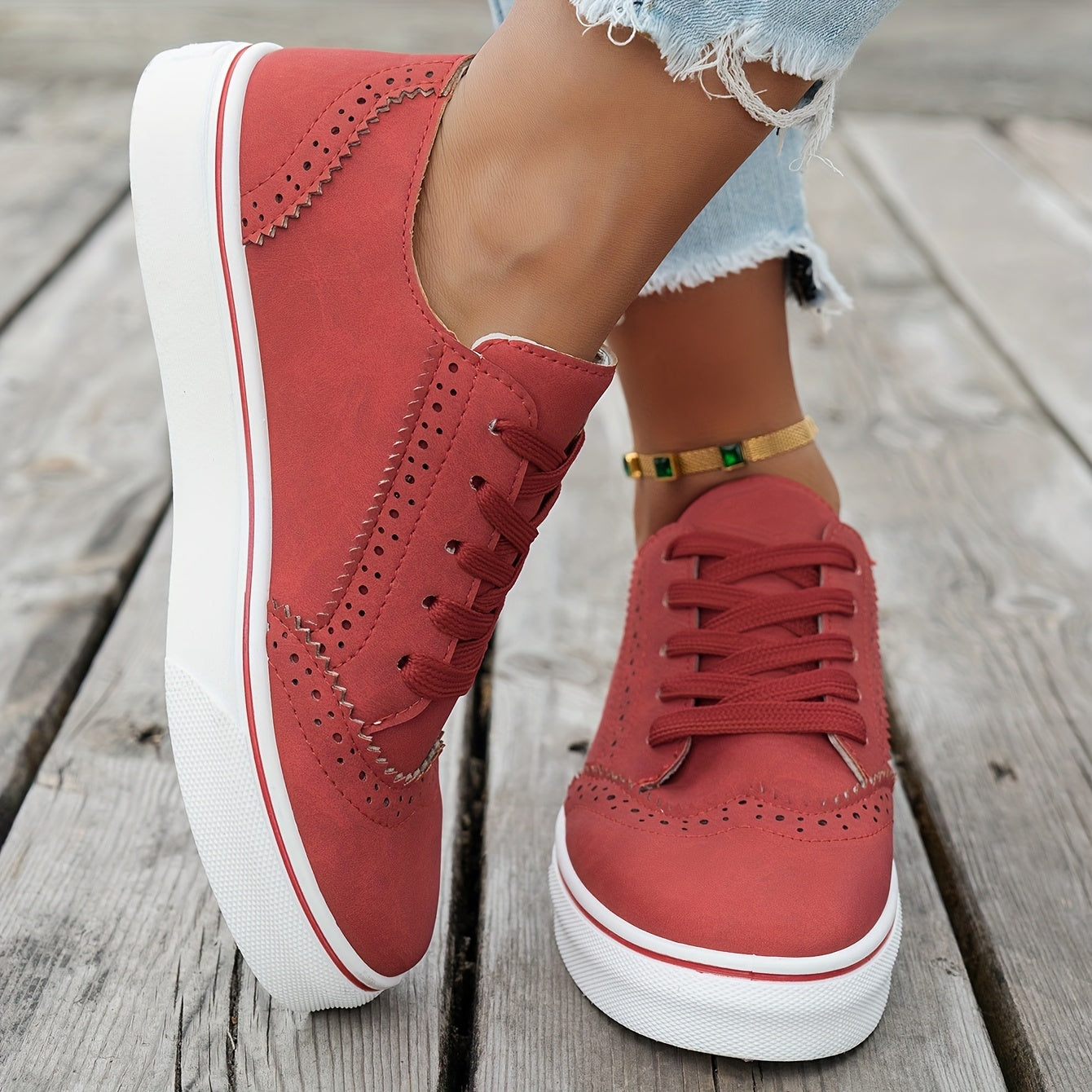 Women's Breathable Mesh Knit Sneakers White Black Red Lightweight Walking Shoes