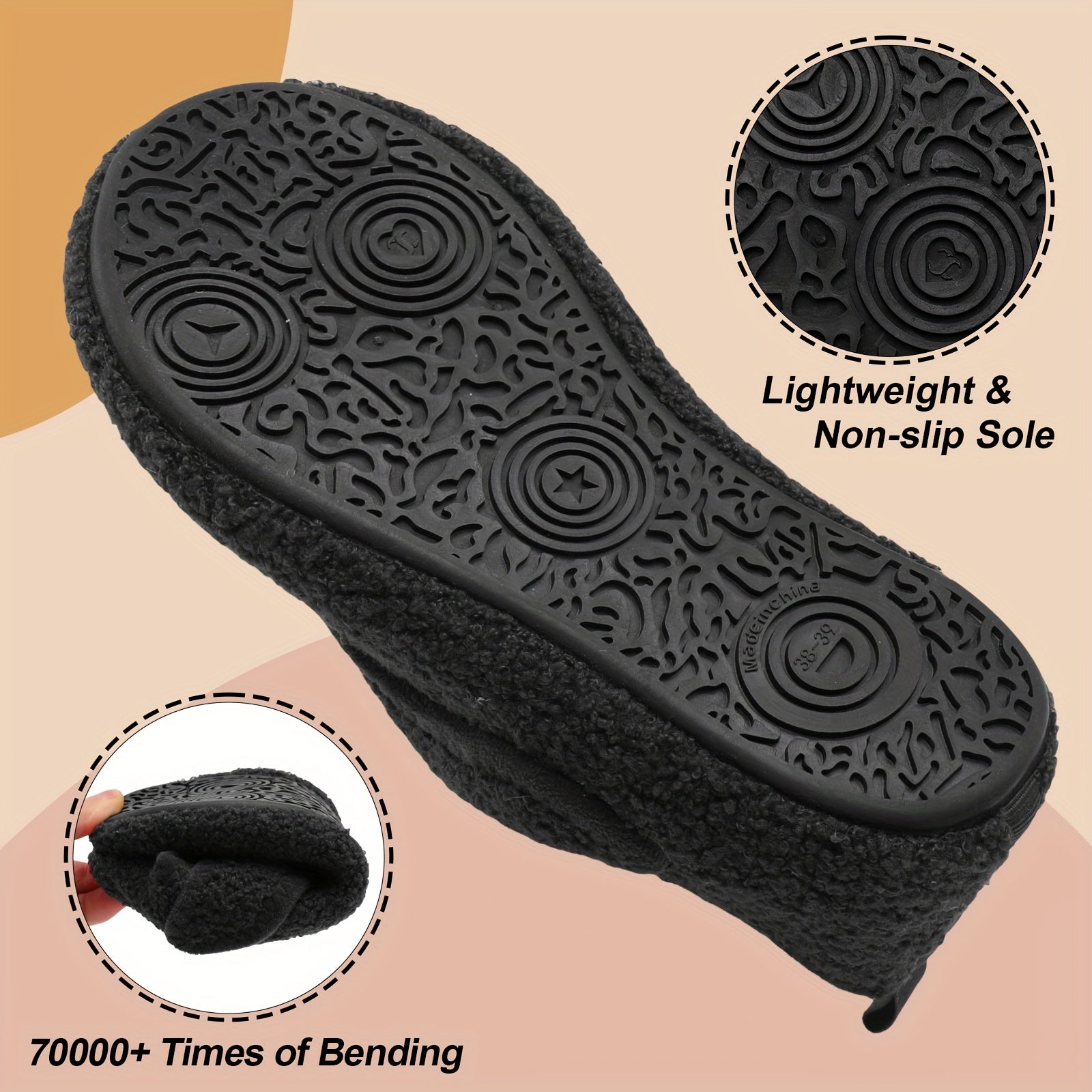 Ayollar uchun issiq plaid naqshli, plush qoplamali ichki chanoq kiyimlari