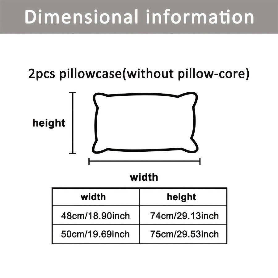2 ta yostiq qopqog'i, bir rangda, yumshoq va qulay polyester materialidan tayyorlangan, konvert yopilishi bilan, yuvish mashinasida tozalash oson, 90gsm, yotoqxona, mehmonxona yoki mehmonxona to'shagi uchun ideal.