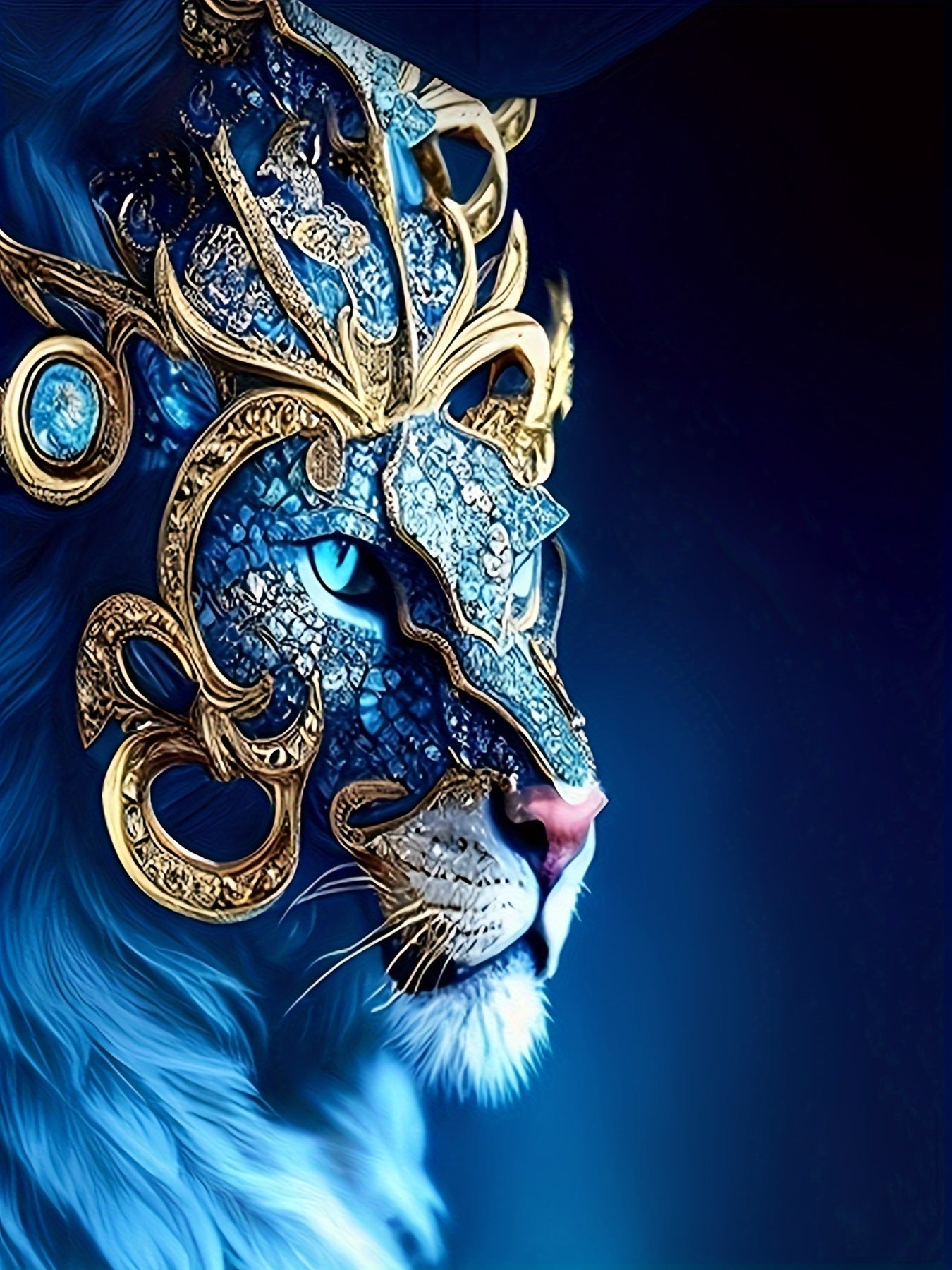 Plus Size Oversized Hooded Sweatshirt with 3D Tiger Print for Autumn Winter