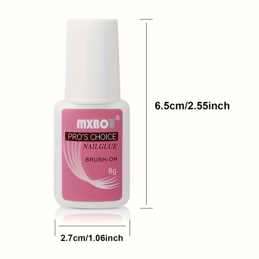 8g Clear Waterproof Formaldehyde-Free Gel Nail Glue for Press-On and Acrylic Nails