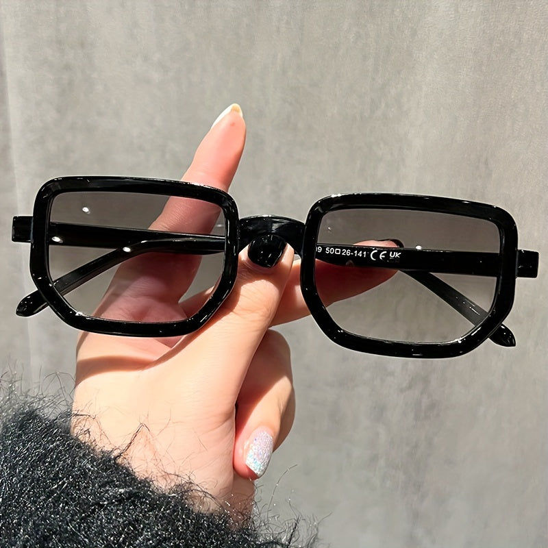 Women’s Square Frame Sunglasses Gradient Lenses UV Protection Sturdy Metal Hinges for Parties and Daily Wear