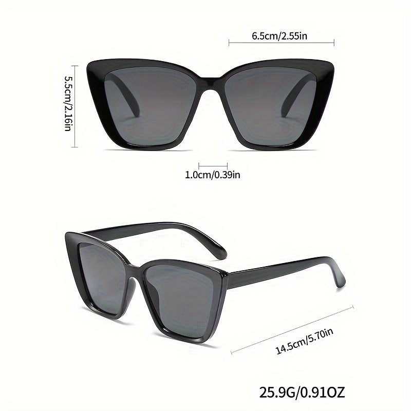 3 dona ayollar uchun leopard printli mushuk ko'zli quyoshdan himoyalovchi ko'zoynaklar to'plami, moda tashqi soya