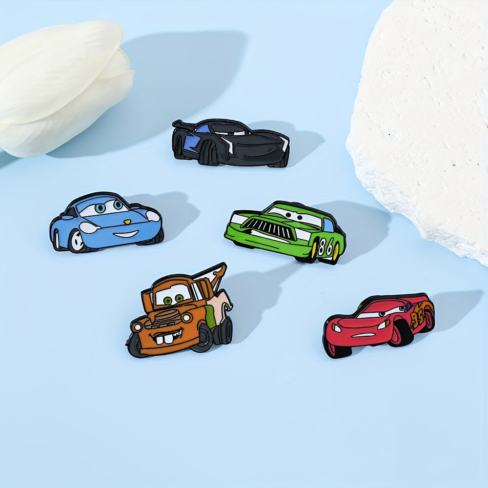 Bolalar va kattalar uchun 6 ta emal pinlar to'plami, multfilm hayvonlari mater broochlari, sumkalar va kiyimlar uchun