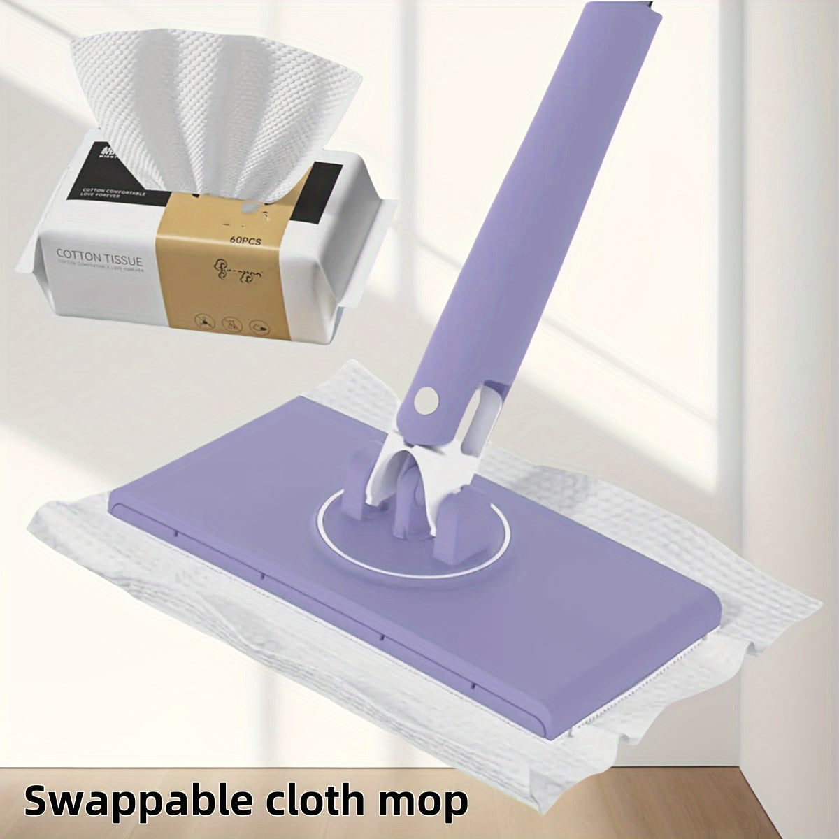 Bir martalik idish sochiq mop, oson tozalash uchun mo'ljallangan - quruq va nam funksiyasi bilan almashtirilishi mumkin, oshxona, hammom va shisha yuzalar uchun mukammal. Metall tutqichi mavjud, bu esa uni uy tozalash uchun ideal qiladi.