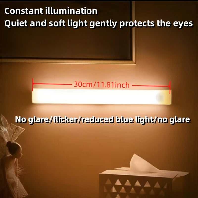 USB Magnetic LED Night Light for Wardrobe Cabinet and Office Shoe Cabinet Dimmable White Yellow