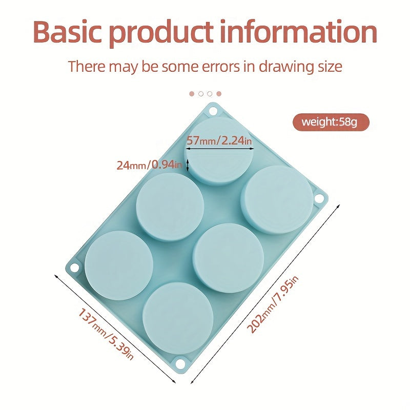 Silicone Mousse Cake Mold 6 8 12 Cavity Round Jelly Pudding Egg Tart Baking Tool