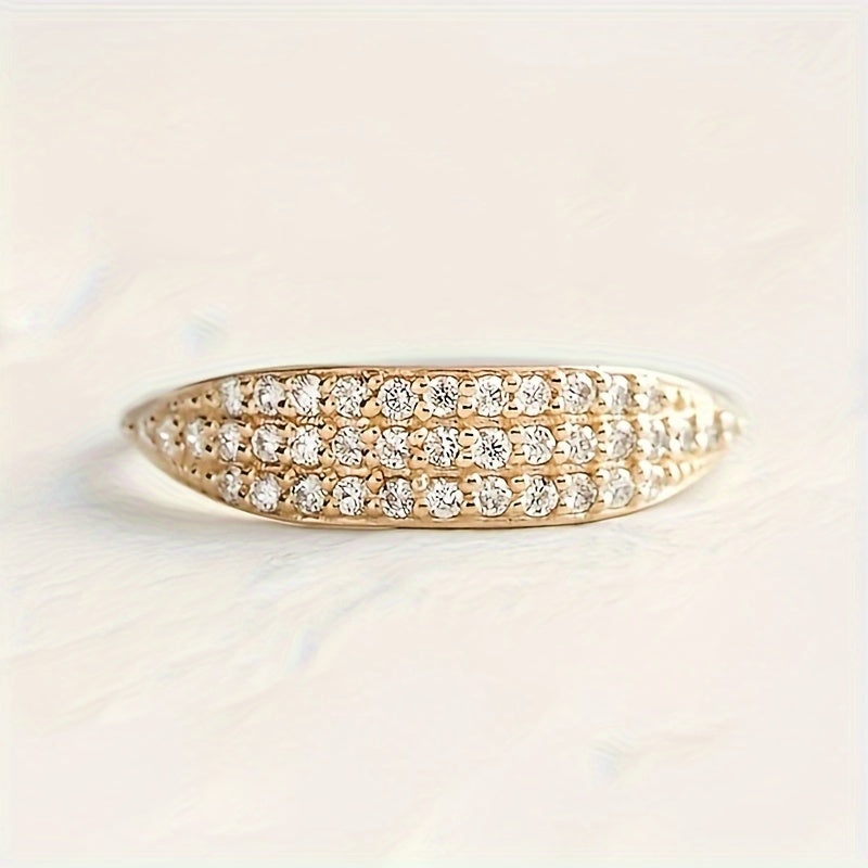 Sterling Silver Gold-Plated Zirconia Nikoh uzukasi