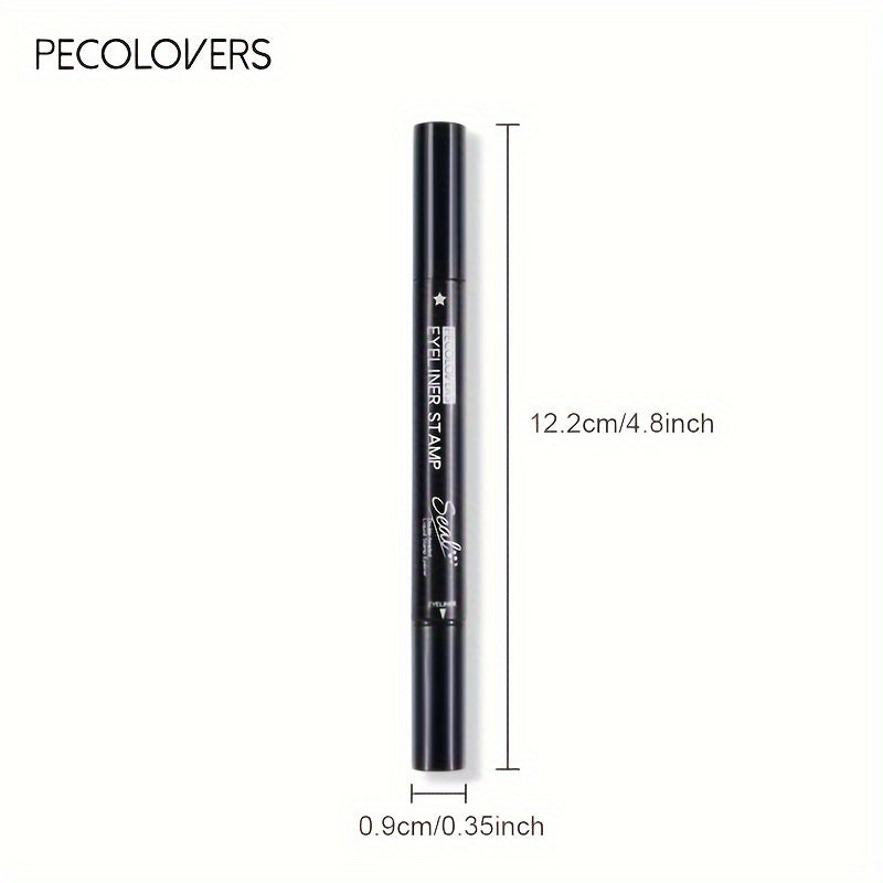 Women Black Liquid Eyeliner Pen Double-Ended Waterproof Long-Lasting