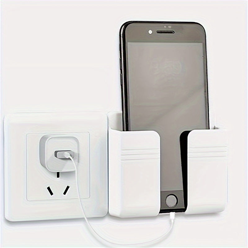 Mobile Phone Charging Stand with Remote Control Storage Wall Mount Organizer