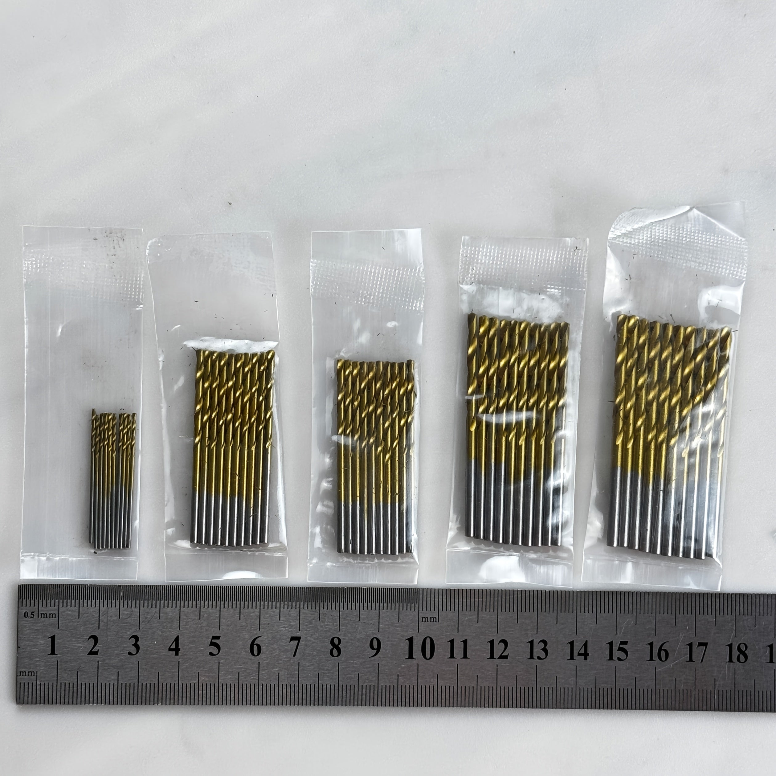 50-Piece Titanium Coated Drill Bit Set High-Speed Steel Hex Shank Precision Tip for Wood Metal Plastic