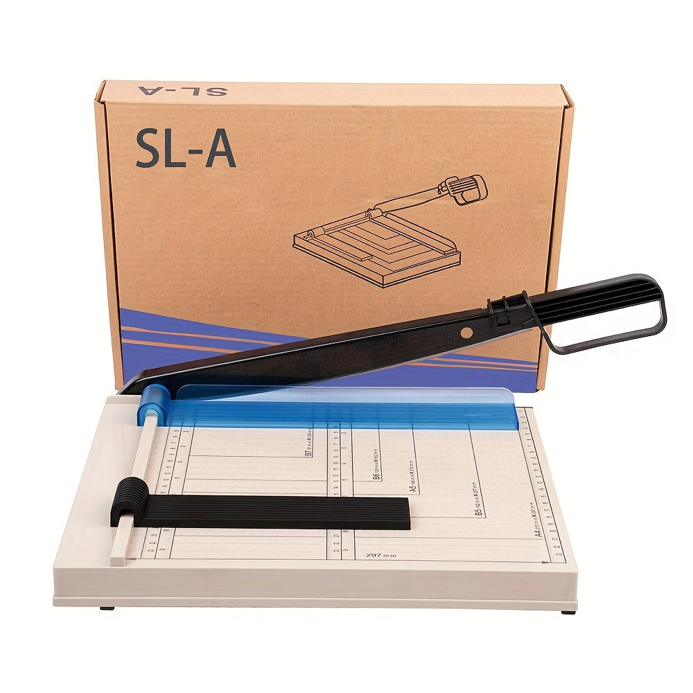 Cortadora de papel guillotina con protector de seguridad y bloqueo de cuchilla, longitud de corte de 12 pulgadas, capacidad para 10 hojas