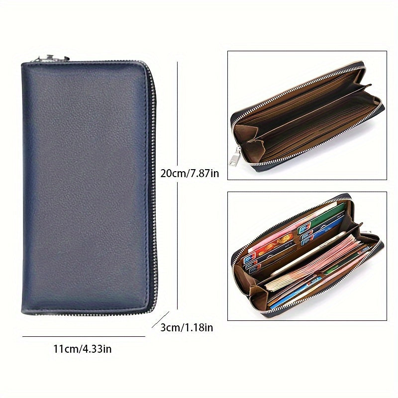 Men's Minimalist Black PU Leather Handbag Set with Computer Briefcase for Office