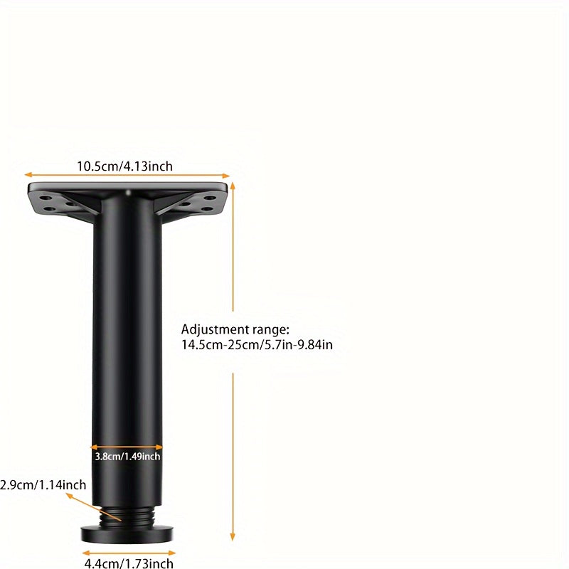 Регулируемые опорные ножки для каркаса кровати - комплект из 1 шт., прочная центральная опорная ножка с прочными стальными ножками для двуспальной кровати, дивана или стола