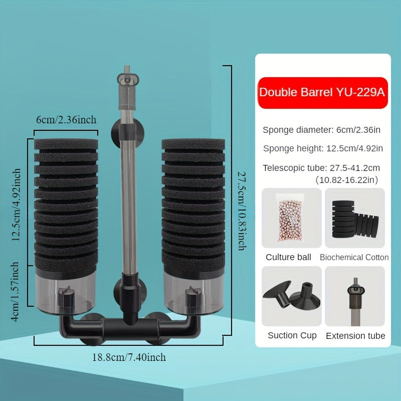 Biochemical Cotton Sponge Filter for Aquarium and Turtle Tanks Not Including Water Pump