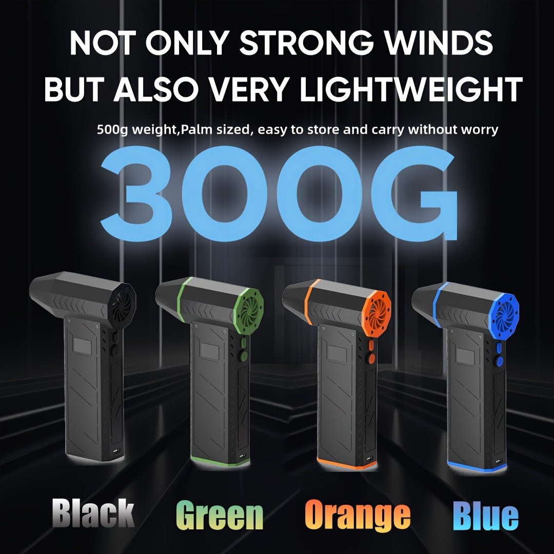 4-скоростной беспроводной турбо-вентилятор с воздушным дустером мощностью 100 Вт, USB-заряжаемый, с цифровым дисплеем, несколько насадок для клавиатур, автомобилей, дома и использования на улице - Турбо-джетный вентилятор