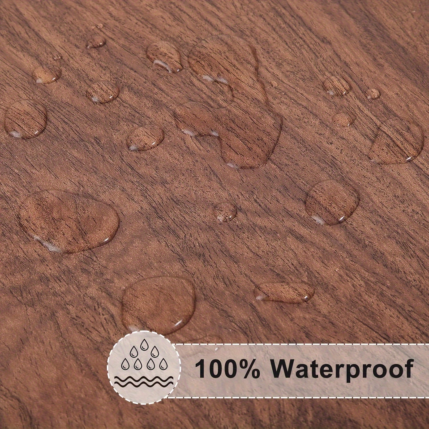 Earth Toned Wood Grain Vinyl Tablecloth Waterproof Indoor Outdoor Picnic Camping Durable