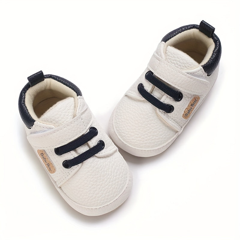 Toddler Casual Sneakers with Geometric Pattern All-Season Non-Slip PU Upper