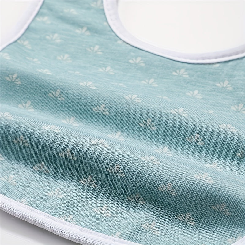 Set of 5 Waterproof Baby Cotton Bibs for Drooling Teething Feeding