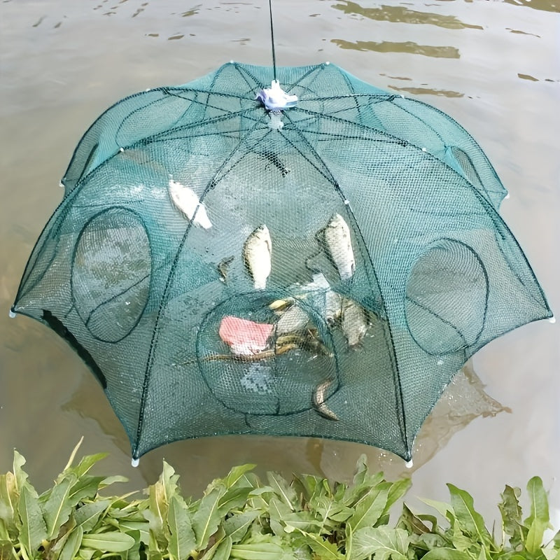 Portable Green Nylon Fishing Net Trap for Shrimp Crab and Fish