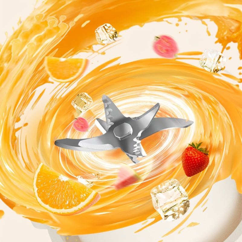 Portable Juicer 850ml Blender USB Rechargeable Sports Cup with Straw and Twelve-Blade