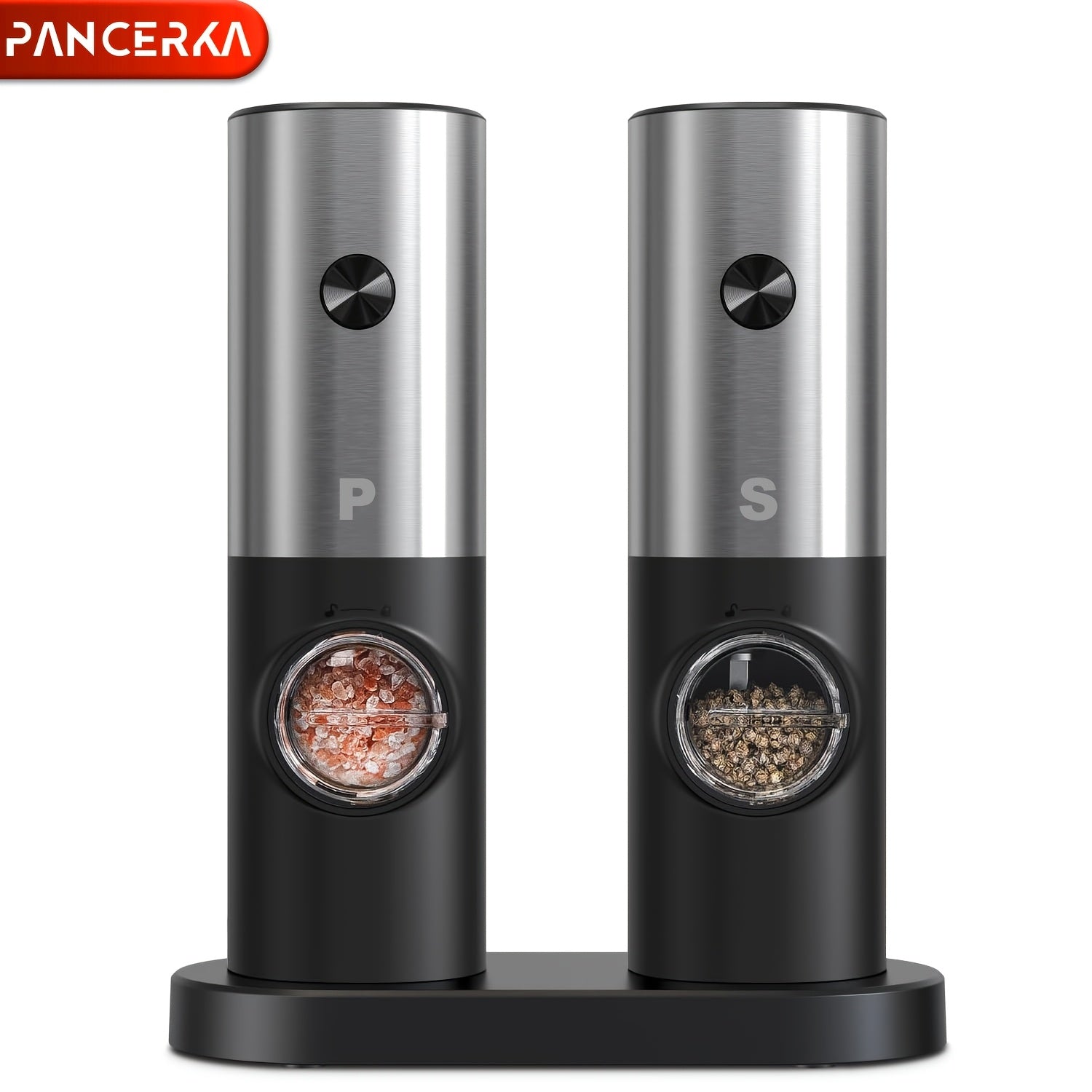 Электрический набор мельниц для соли и перца с LED-подсветкой для кухни и барбекю