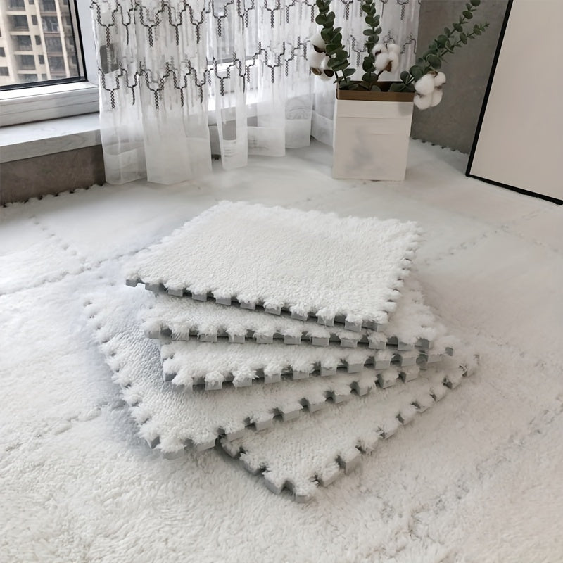 Interlocking Foam Floor Mat Set 5-30 Pieces Anti-Slip Plush Carpet Seat Rug