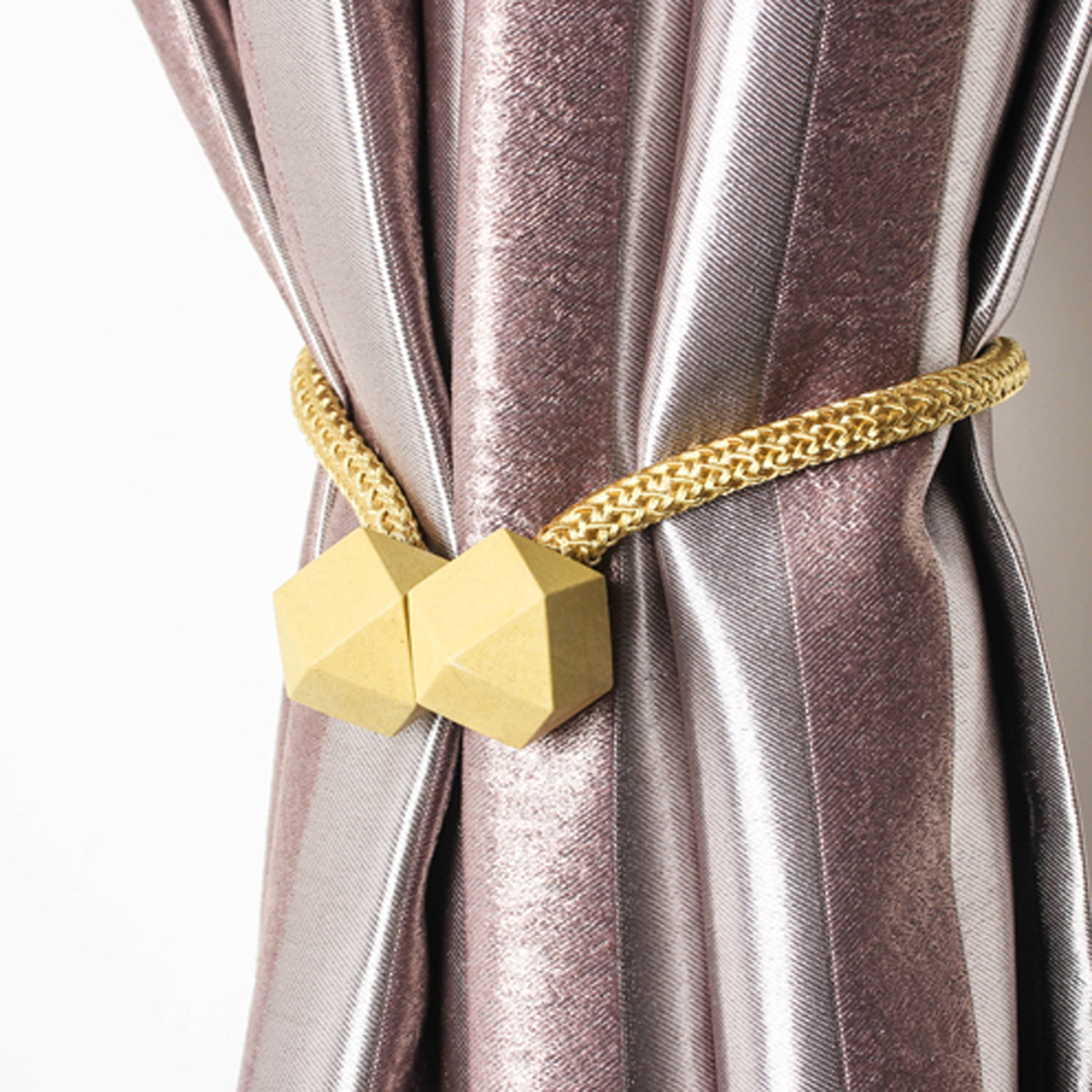 Cube Magnetic Curtain Tiebacks Set 4 Pieces Thick Rope Holdbacks for Bedroom Living Room