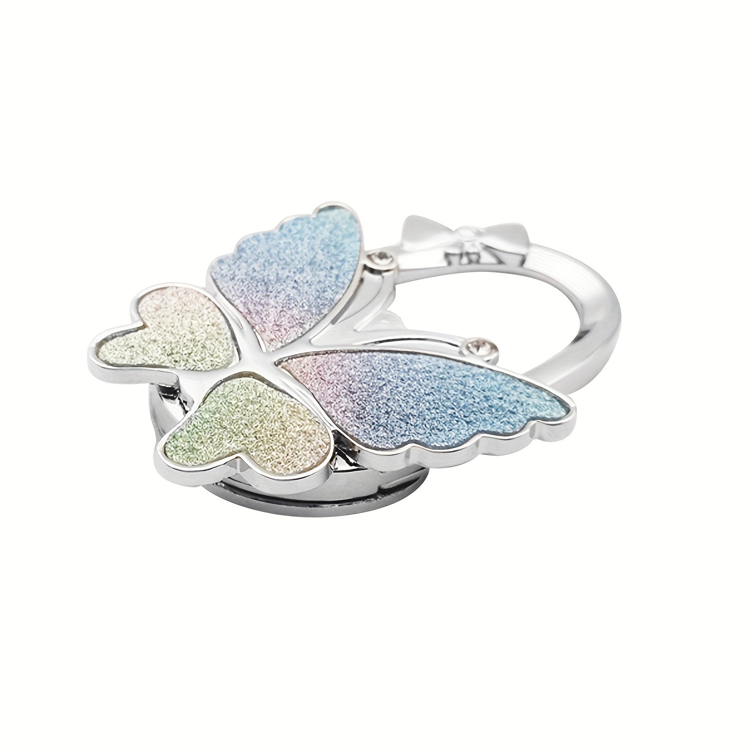 Shiny Butterfly-Shaped Folding Hanging Hook for Handbags and Accessories