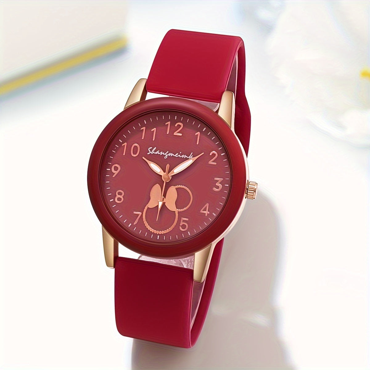 Women's Silicone Wrist Watch with Colorful Candy Design and Round Quartz Dial
