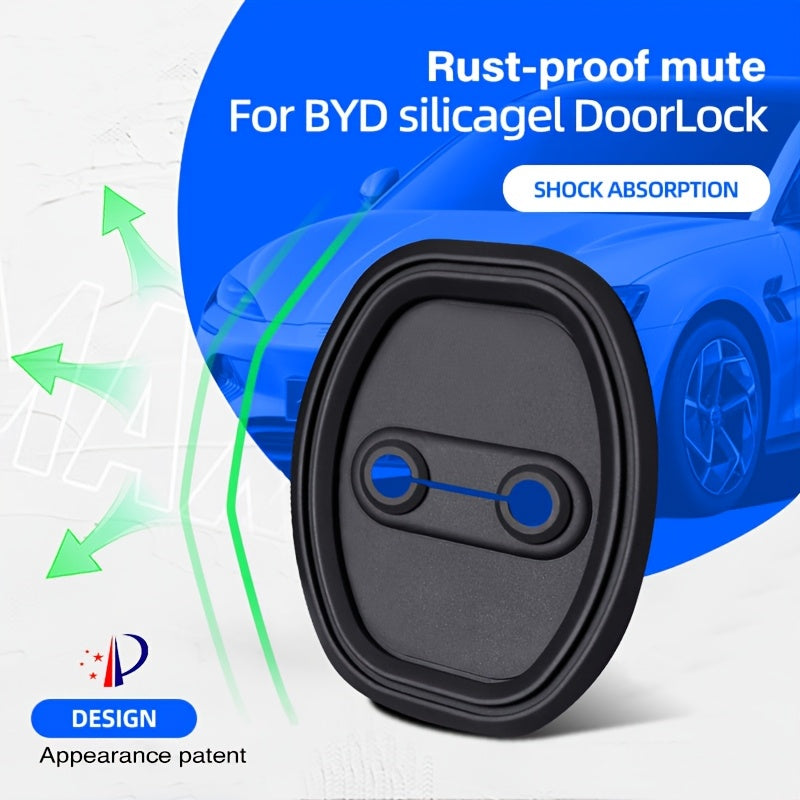 Car Door Lock Cover Silicone Protector Anti-Scratch Shock Absorb Buffer Kit