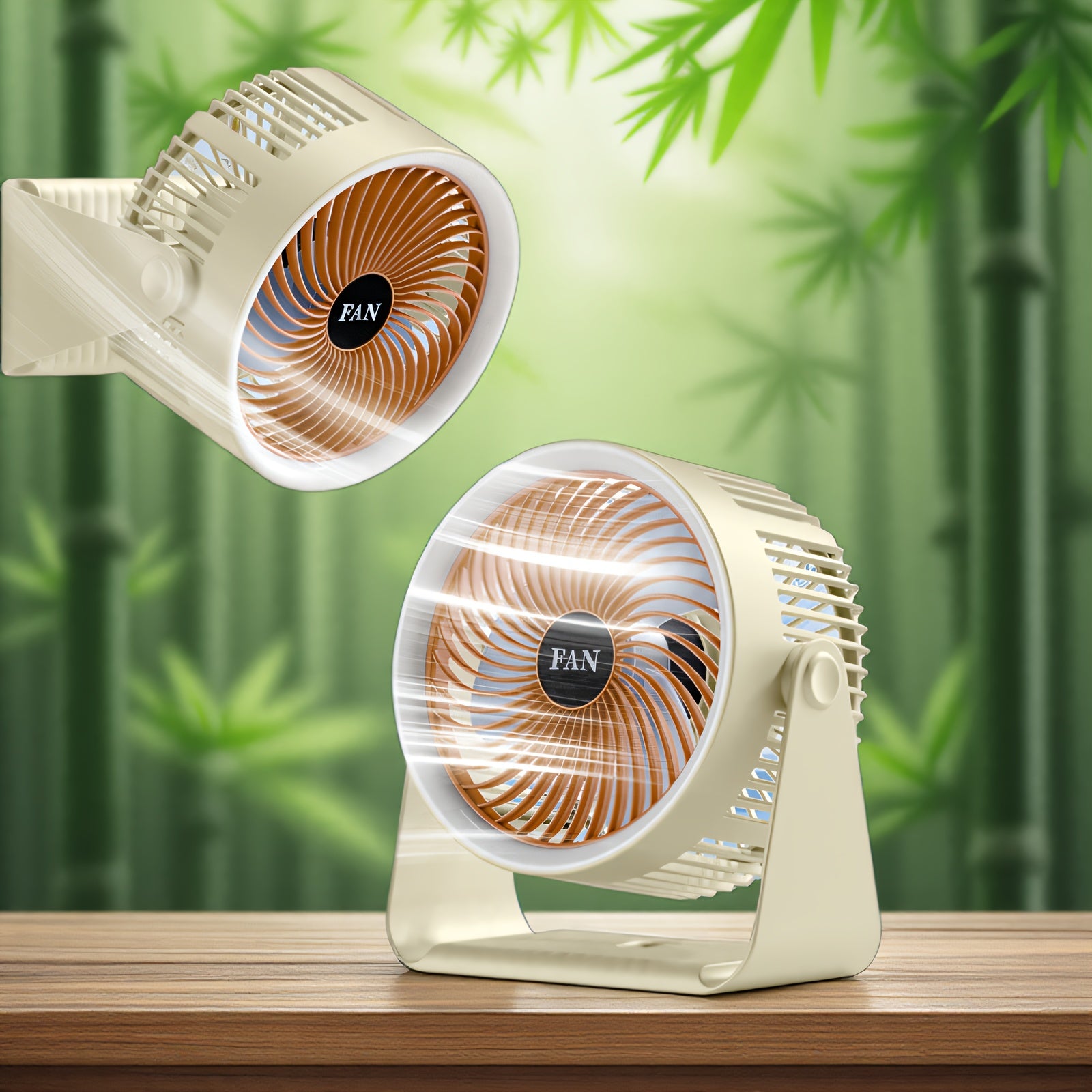 Compact USB fan with adjustable angle for indoor outdoor use in home travel dorms