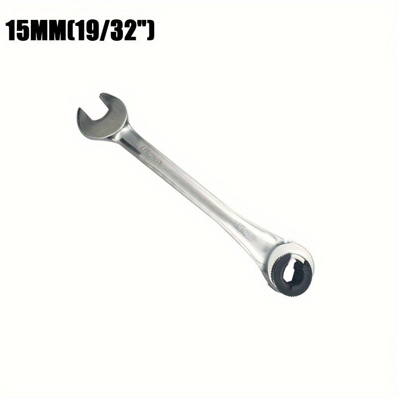 Universal Fixed Head Tubing Ratchet Open End Wrench Combination Tool