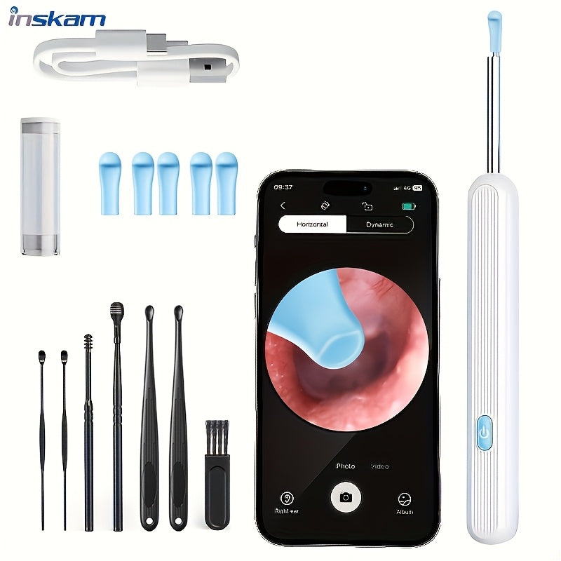 Electric Ear Irrigation Kit with Multiple Nozzles and Smartphone App Rechargeable Battery