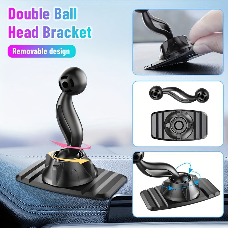 Universal 17mm Ball Head Car Phone Holder Silicone Suction Cup Magnetic Mount
