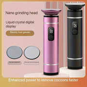Электрическая педикюрная машина с наноголовкой, ЖК-дисплей, USB-зарядка, розовая, черная