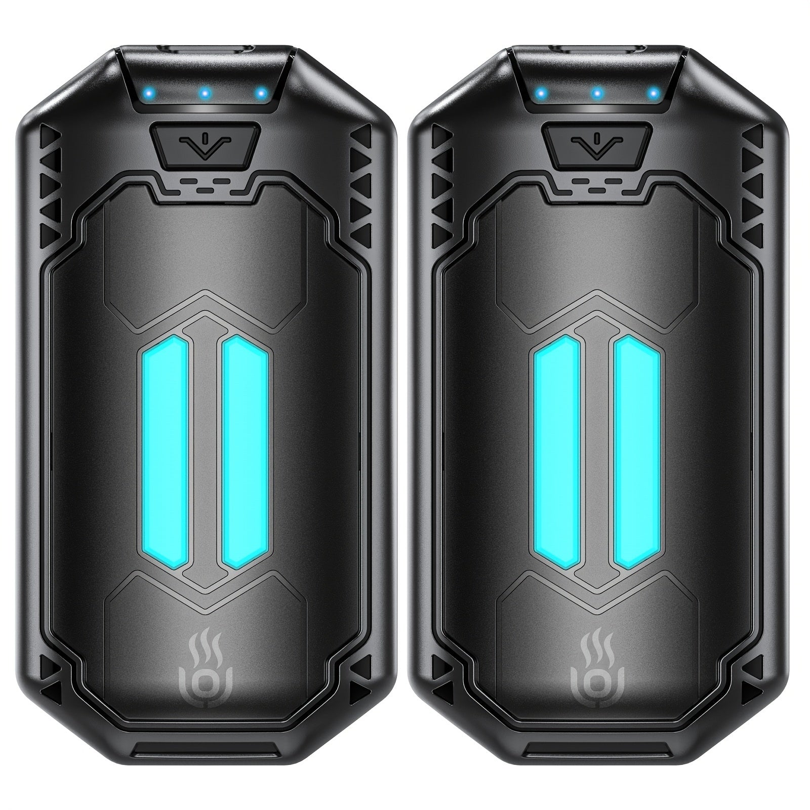 Dual Pack Portable Hand Warmers USB Rechargeable 6000mAh 3 Heat Settings