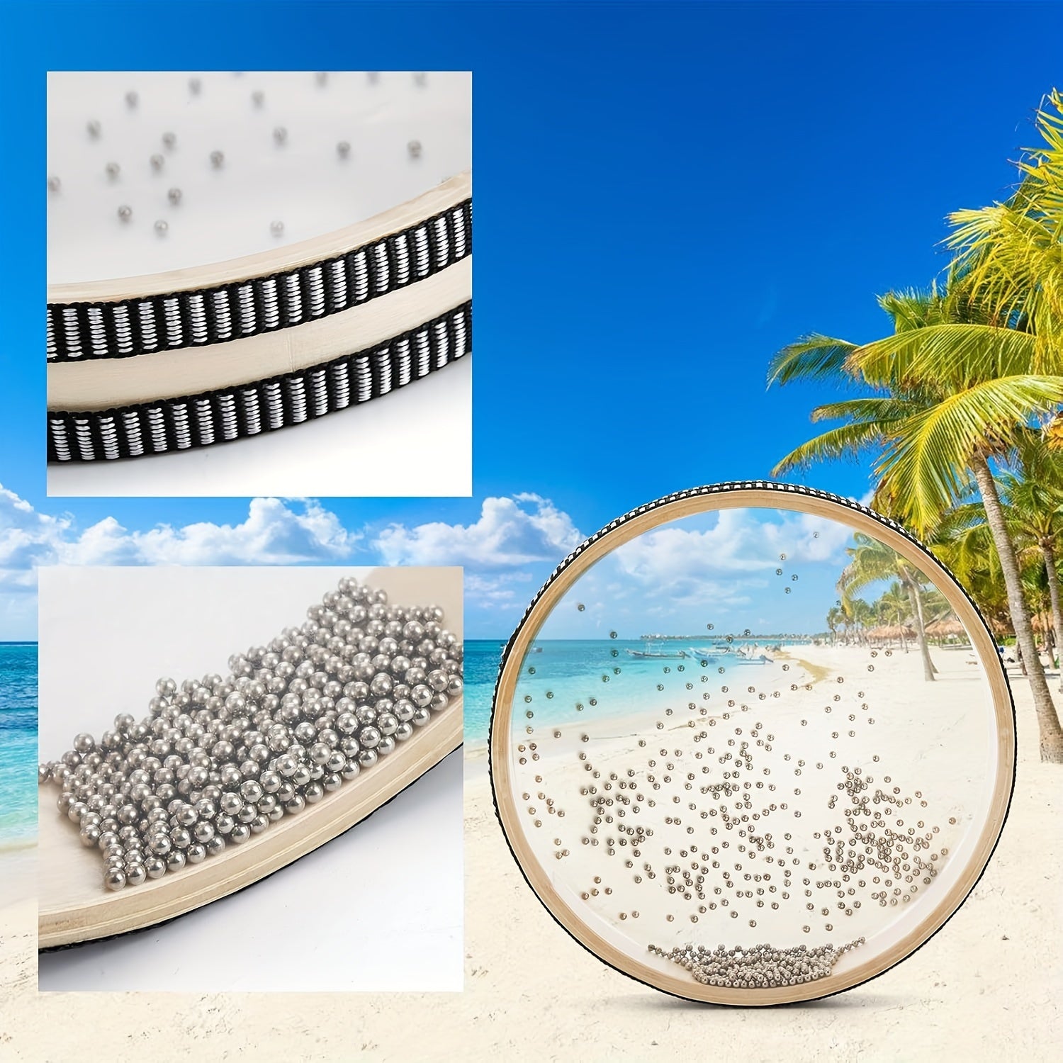 White Ocean Wave Drum for Relaxation Meditation Yoga Natural Sound