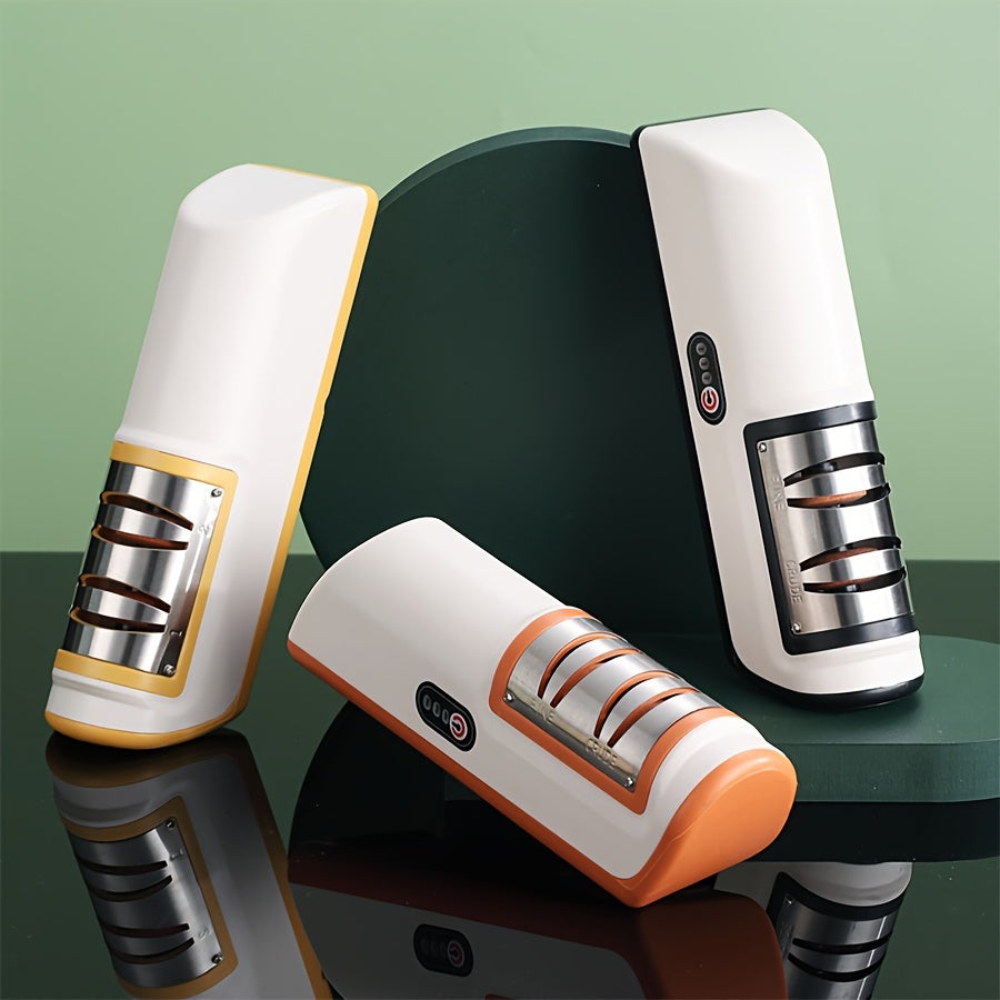 Electric Knife Sharpener USB Rechargeable Fast Automatic Kitchen Knife Sharpener Multifunctional
