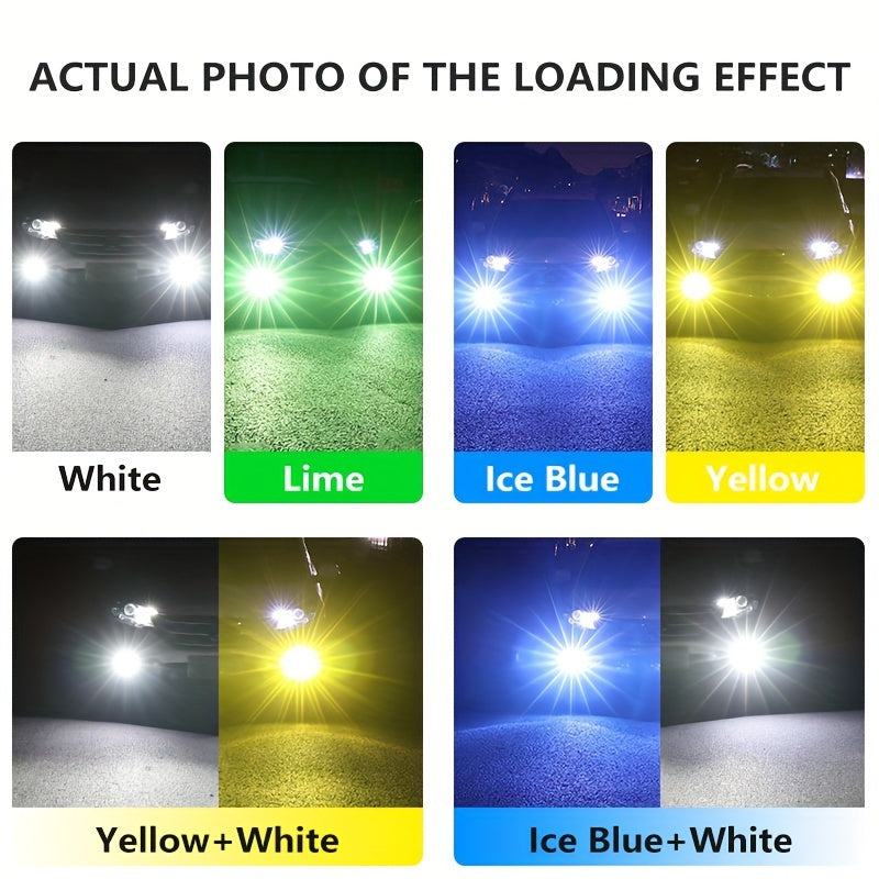 Car LED Fog Light Bulb 6000K White Ice Blue Yellow White 2 Pack