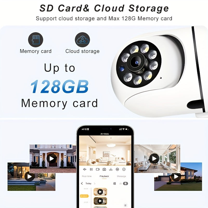 Wireless Security Camera 1440P FHD Night Vision Wi-Fi Two-Way Audio Motion Tracking