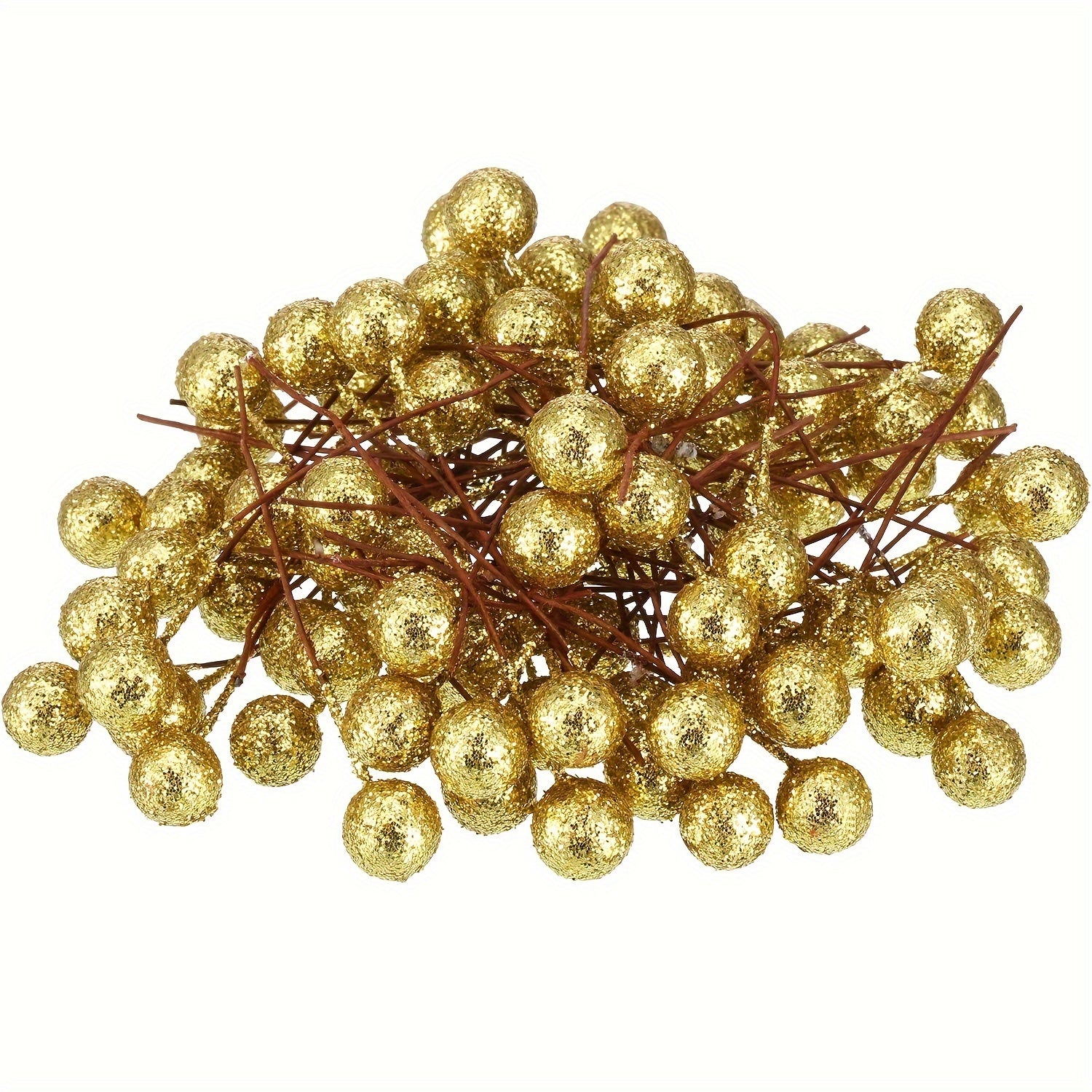 Artificial Holly Berries on Wire for Christmas Decorations 50 Pack