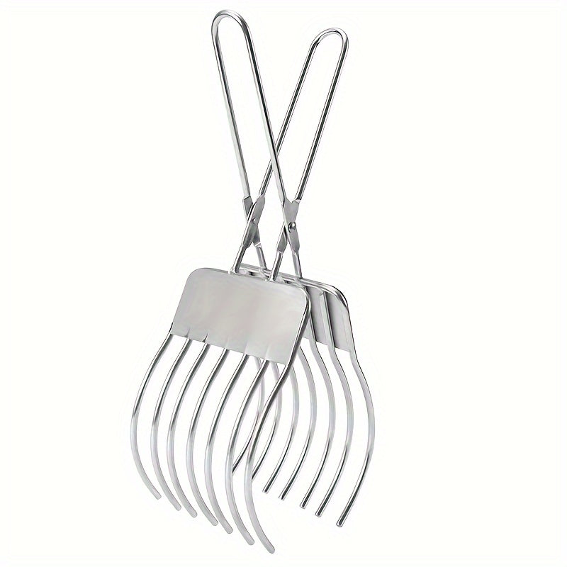 Pinzas de cocina de acero inoxidable para carne, pan, verduras y frutas