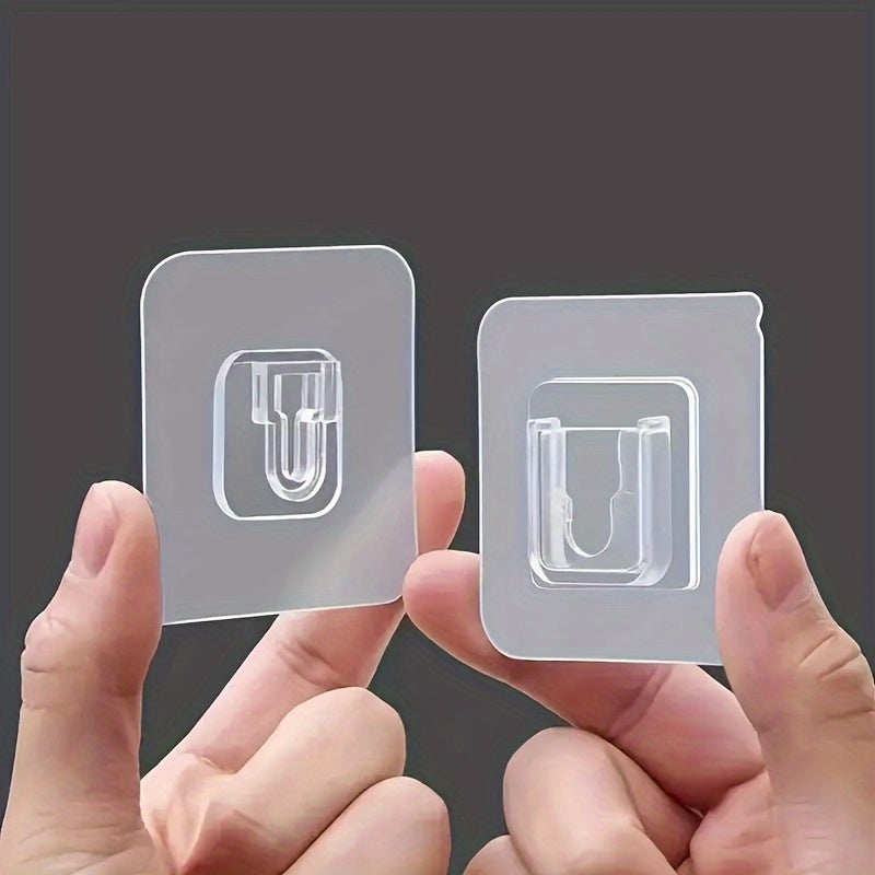 20 Pack Adhesive Utility Hooks for Kitchen Bathroom Bedroom Office Durable Plastic