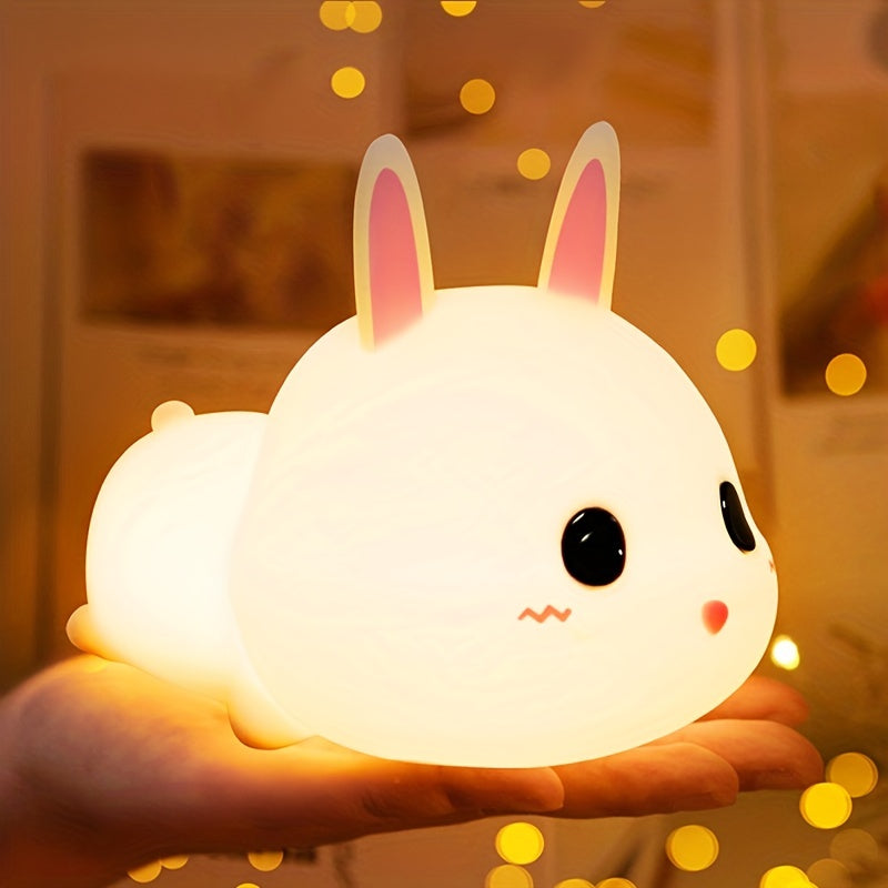 Rabbit-Shaped Night Light for Bedroom Rechargeable Portable Kids Baby Child