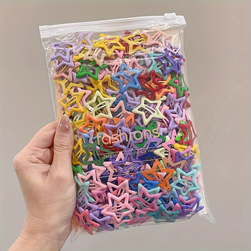 40 Pieces Colorful Y2K Star Hair Clips for Girls Women and Babies