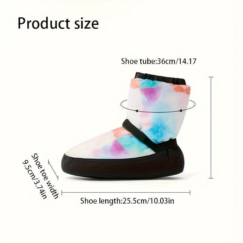 Dance Warm Shoes Female Soft Sole Practice Dance Shoes Thickened Winter